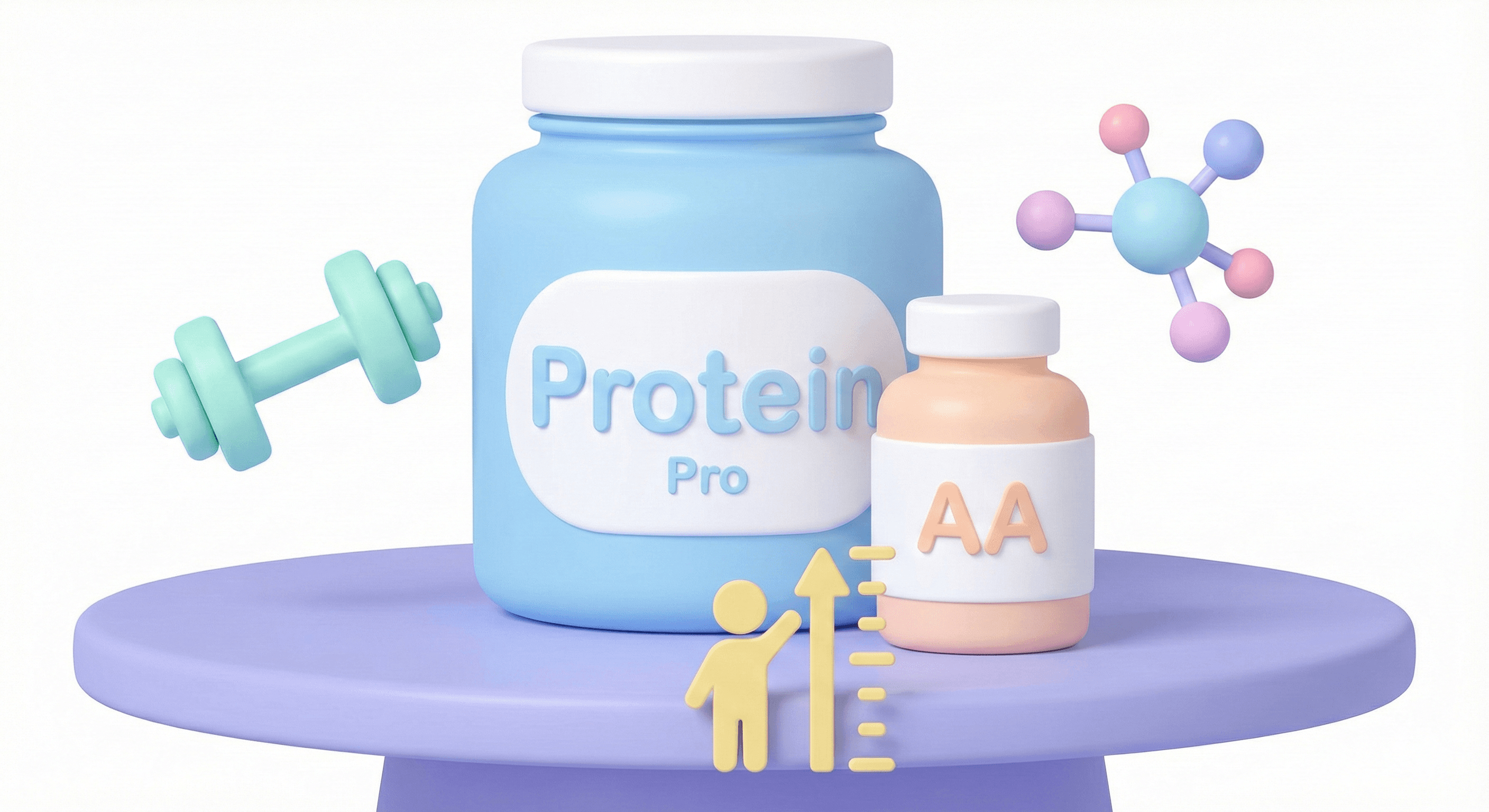 پودر پروتئین و آمینواسید برای رشد قد، عضله‌سازی و تقویت بدن کودکان در سبک پاستلی