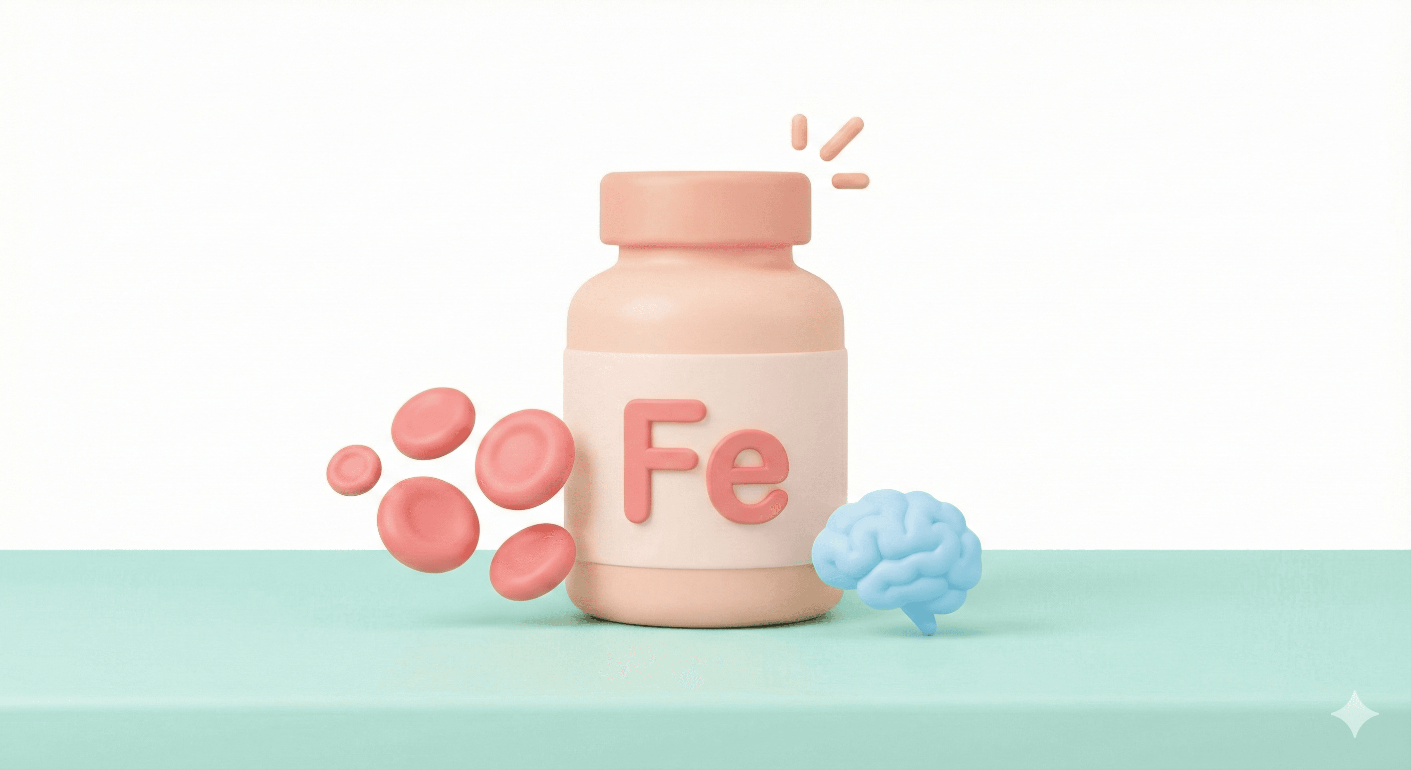مکمل آهن برای بهبود خون‌سازی و تقویت رشد مغز کودکان در سبک پاستلی